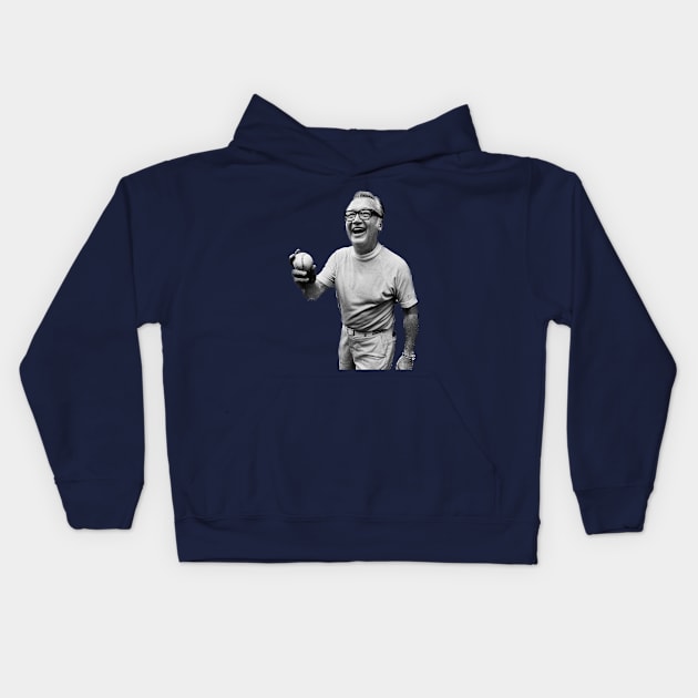 Harry Caray art Kids Hoodie by ryanmpete